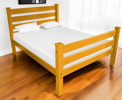 Orange Solid Wood Queen Bed Frame HomeRoots