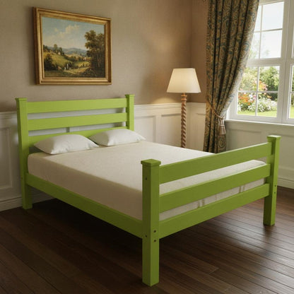 Lime Green Solid Wood Queen Bed Frame HomeRoots