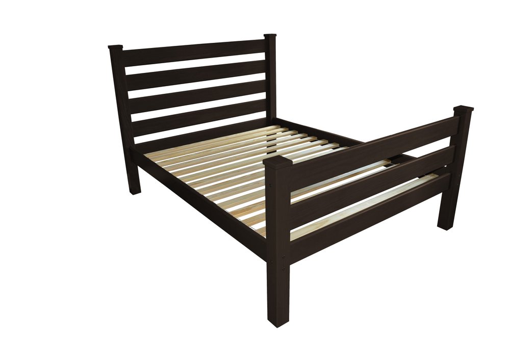 Brown Solid Wood Queen Bed Frame HomeRoots