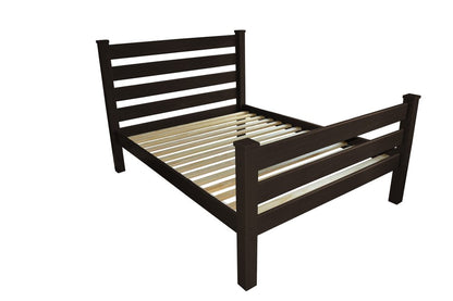 Brown Solid Wood Queen Bed Frame HomeRoots