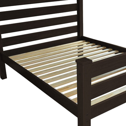 Brown Solid Wood Queen Bed Frame HomeRoots