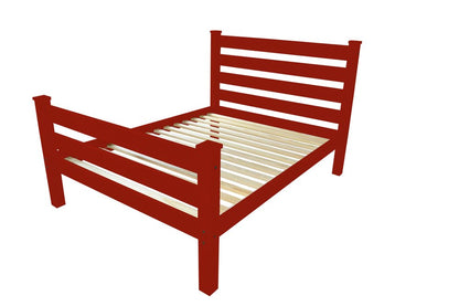 Red Solid Wood Queen Bed Frame HomeRoots