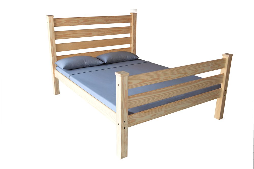 Natural Solid Wood Queen Bed Frame HomeRoots