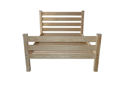 Natural Solid Wood Queen Bed Frame HomeRoots