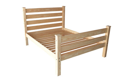 Natural Solid Wood Queen Bed Frame HomeRoots