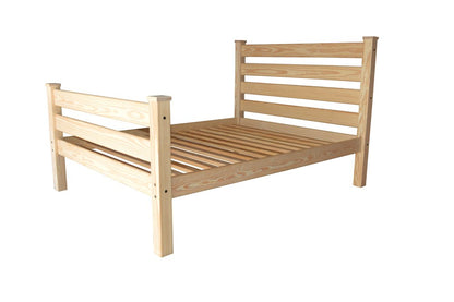 Natural Solid Wood Queen Bed Frame HomeRoots