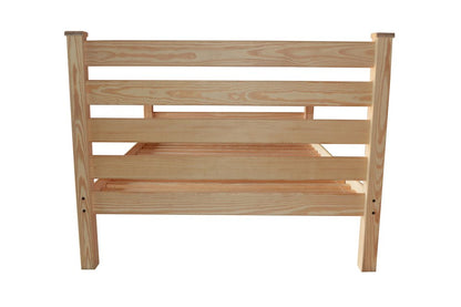 Natural Solid Wood Queen Bed Frame HomeRoots