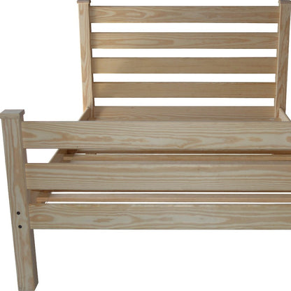 Natural Solid Wood Queen Bed Frame HomeRoots