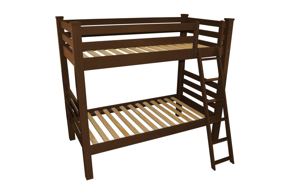 Red Twin Over Twin Solid Wood Bunk Bed HomeRoots
