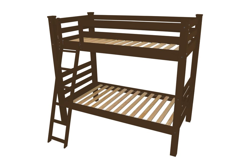Brown Twin Solid Wood Bunk Bed HomeRoots