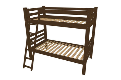 Brown Twin Traditional Solid Wood Bunk Bed HomeRoots