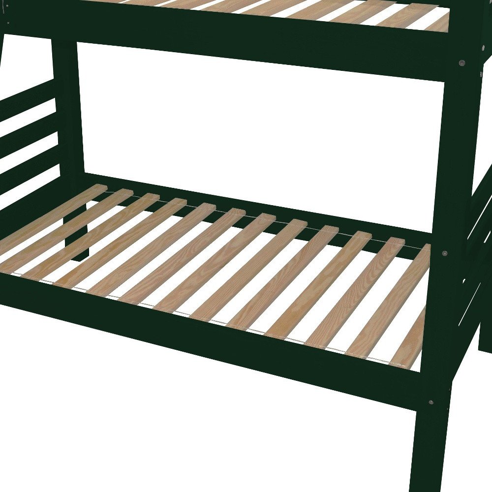 Green Twin Solid Wood Bunk Bed HomeRoots