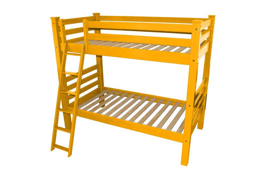 Yellow Twin Over Twin Solid Wood Bunk Bed HomeRoots