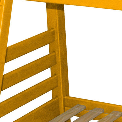 Yellow Twin Over Twin Solid Wood Bunk Bed HomeRoots