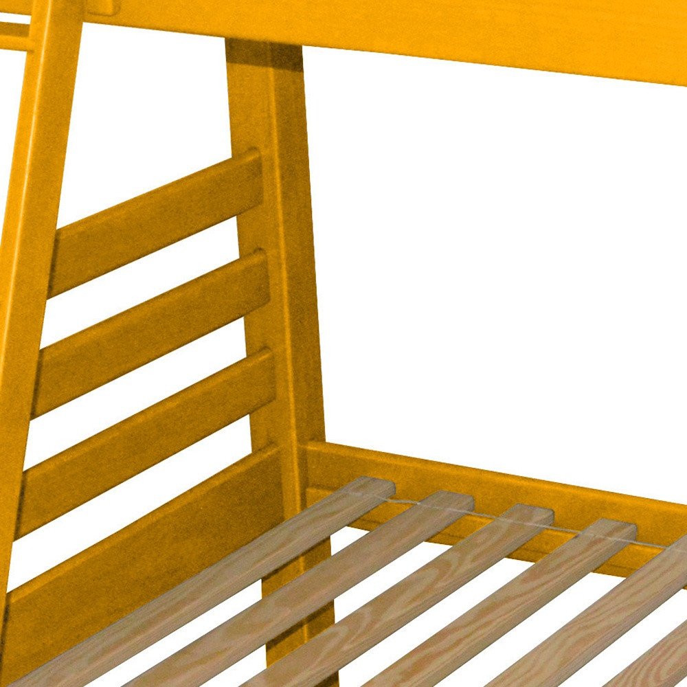 Yellow Twin Over Twin Solid Wood Bunk Bed HomeRoots