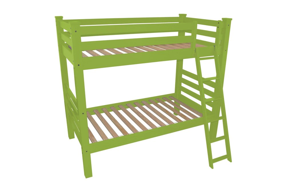 Green Twin Solid Wood Bunk Bed HomeRoots