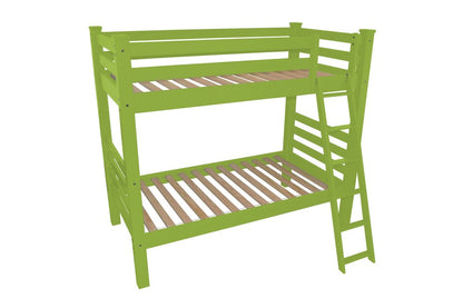 Green Twin Traditional Solid Wood Bunk Bed HomeRoots