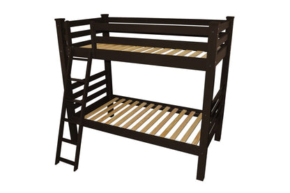 Brown Twin Over Twin Solid Wood Bunk Bed HomeRoots