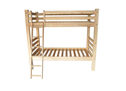 Natural Twin Over Twin Solid Wood Bunk Bed HomeRoots
