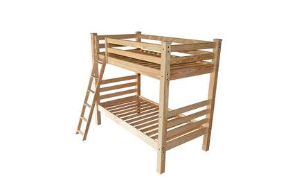 Natural Twin Over Twin Solid Wood Bunk Bed HomeRoots