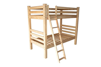 Natural Twin Over Twin Solid Wood Bunk Bed HomeRoots