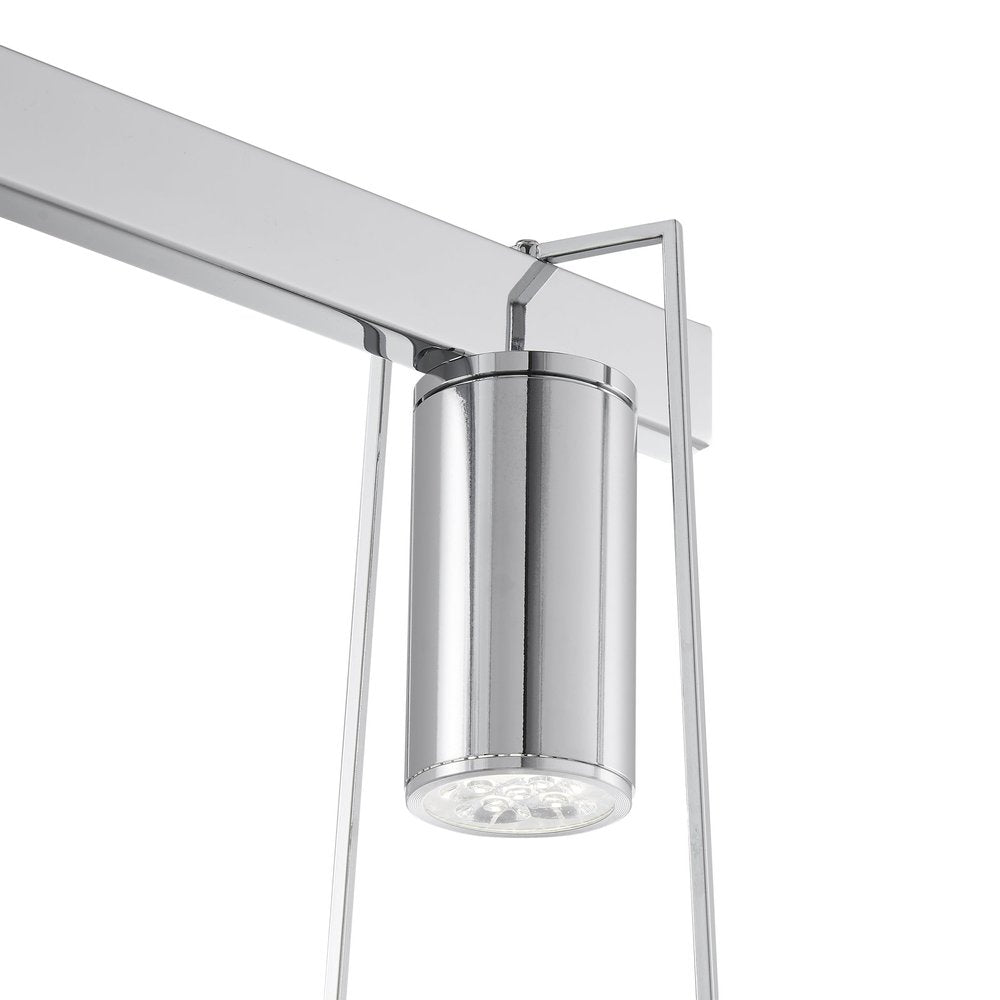 Silver And Clear Three Light Metal Dimmable Smart Enabled Chandelier With Clear Shades HomeRoots