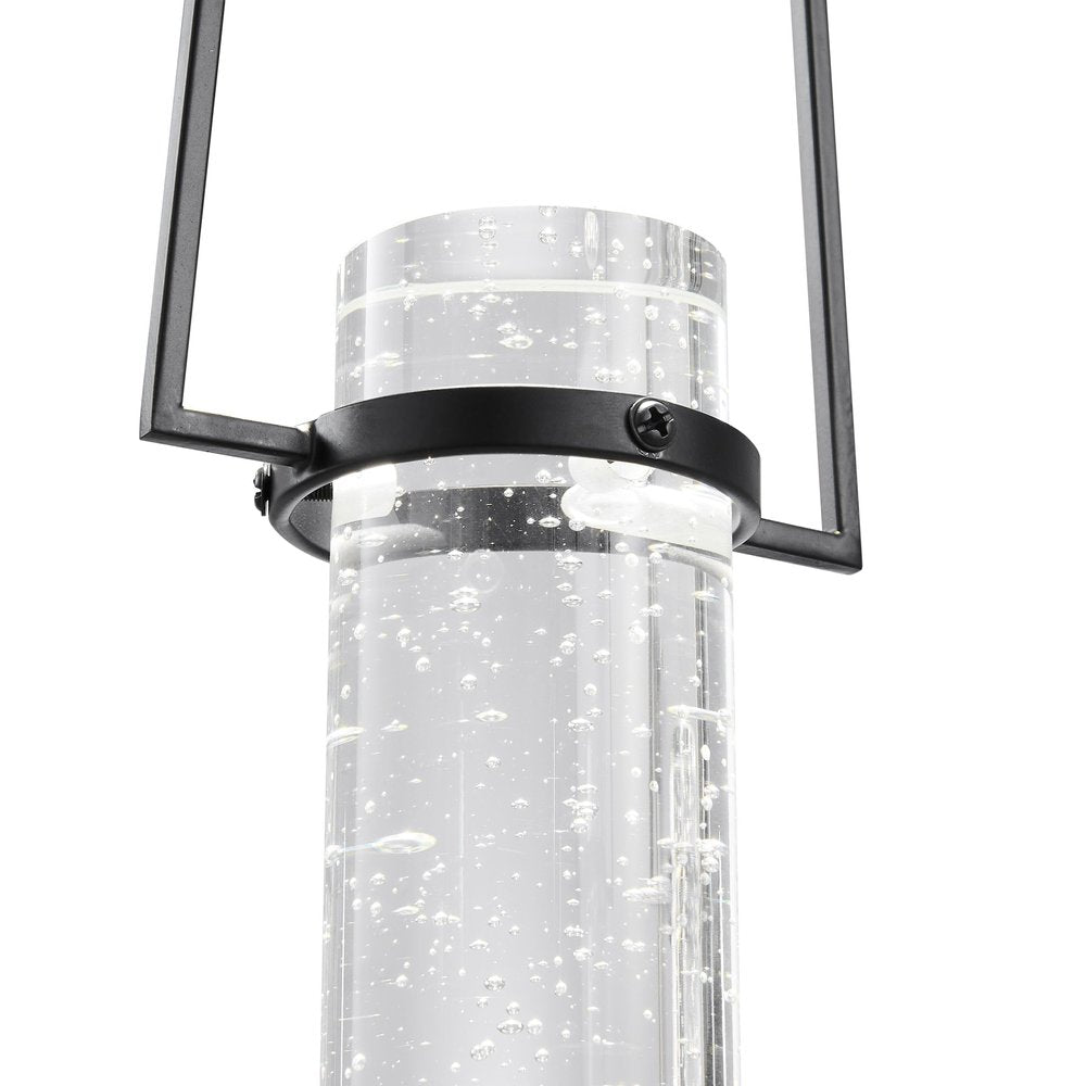 Black And Clear Three Light Metal Dimmable Smart Enabled Chandelier With Clear Shades HomeRoots