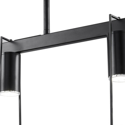 Black And Clear Three Light Metal Dimmable Smart Enabled Chandelier With Clear Shades HomeRoots