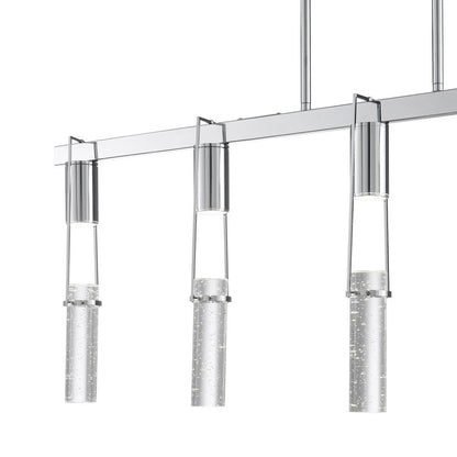 Silver And Clear Five Light Metal Dimmable Smart Enabled Chandelier With Clear Shades HomeRoots