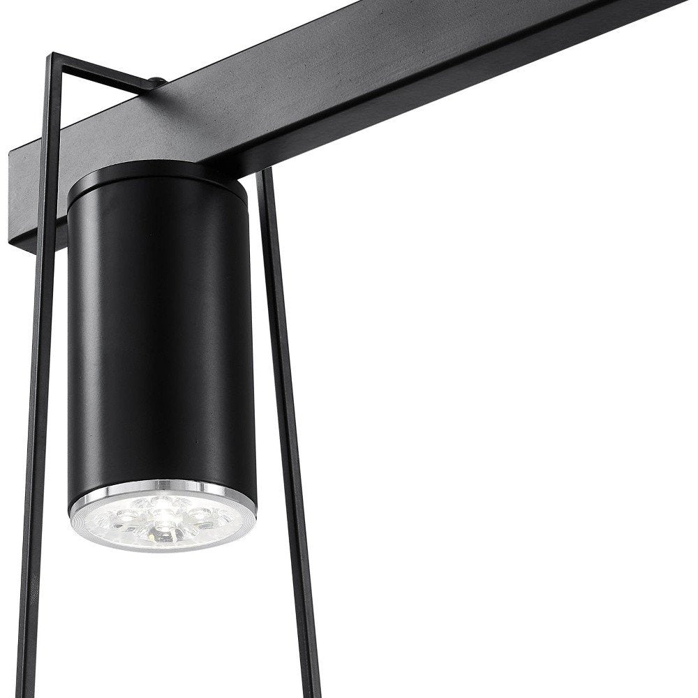 Black And Clear Five Light Metal Dimmable Smart Enabled Chandelier With Clear Shades HomeRoots