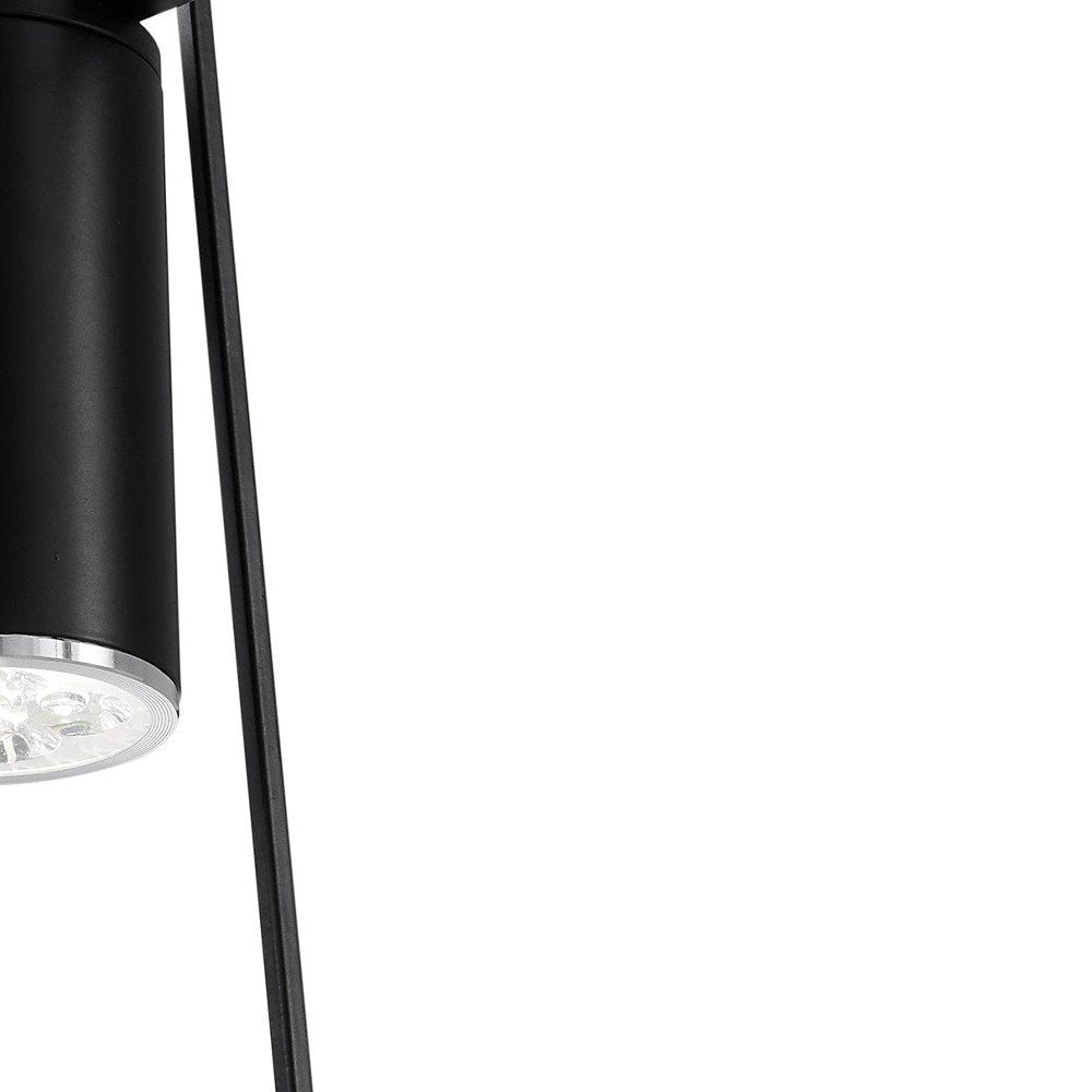 Black And Clear Five Light Metal Dimmable Smart Enabled Chandelier With Clear Shades HomeRoots