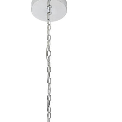 Silver And Clear Candle Style Eight Light Metal Dimmable Smart Enabled Chandelier With Clear Shades HomeRoots