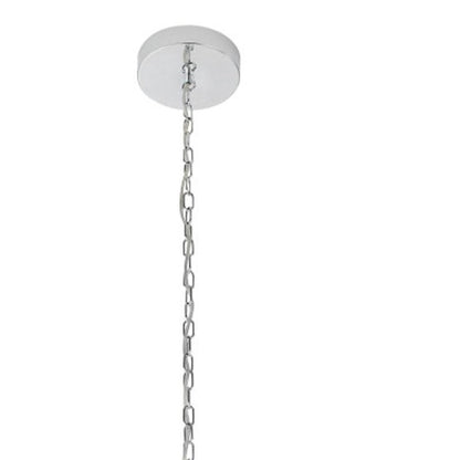 Silver And Clear Candle Style Eight Light Metal Dimmable Smart Enabled Chandelier With Clear Shades HomeRoots
