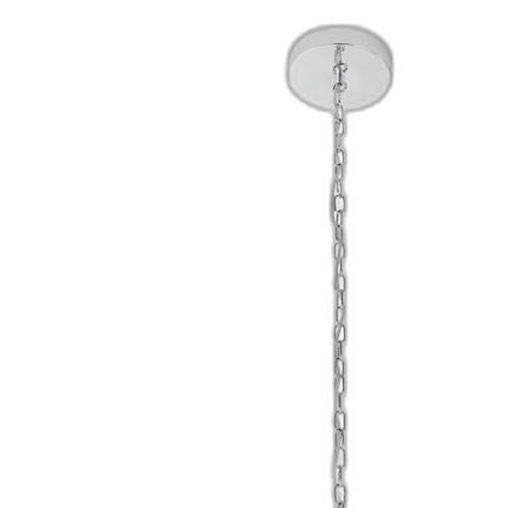Silver And Clear Candle Style Eight Light Metal Dimmable Smart Enabled Chandelier With Clear Shades HomeRoots