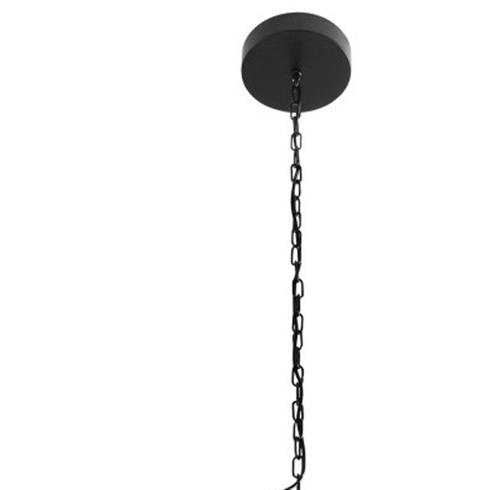 Black And Clear Candle Style Eight Light Metal Dimmable Smart Enabled Chandelier With Clear Shades HomeRoots