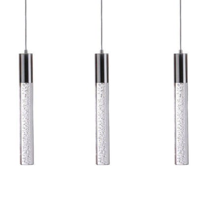Black And Clear Three Light Transparent Metal Dimmable Smart Enabled Chandelier With Clear Shades HomeRoots