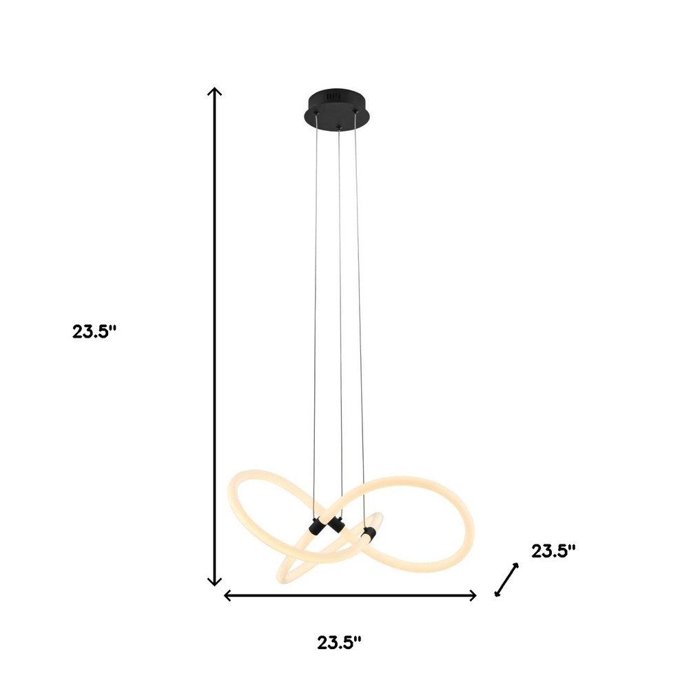 Black Metal LED Dimmable Smart Enabled Chandelier HomeRoots