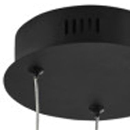 Black Metal LED Dimmable Smart Enabled Chandelier HomeRoots