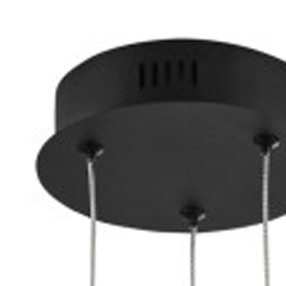 Black Metal LED Dimmable Smart Enabled Chandelier HomeRoots