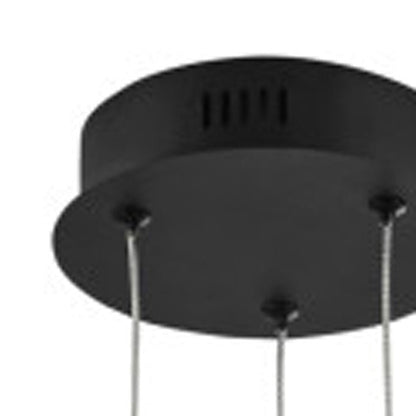 Black Metal LED Dimmable Smart Enabled Chandelier HomeRoots