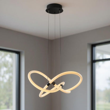 Black Metal LED Dimmable Smart Enabled Chandelier HomeRoots