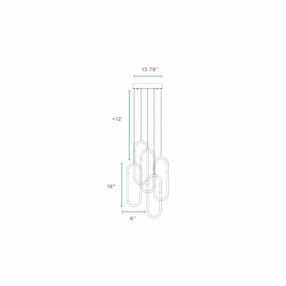 Gold Five Light Metal LED Dimmable Smart Enabled Chandelier HomeRoots