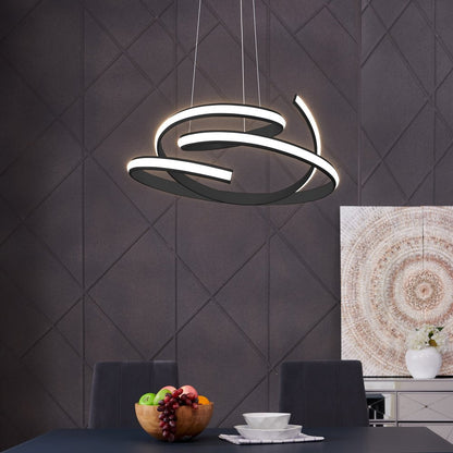 Black Metal LED Dimmable Smart Enabled Chandelier HomeRoots