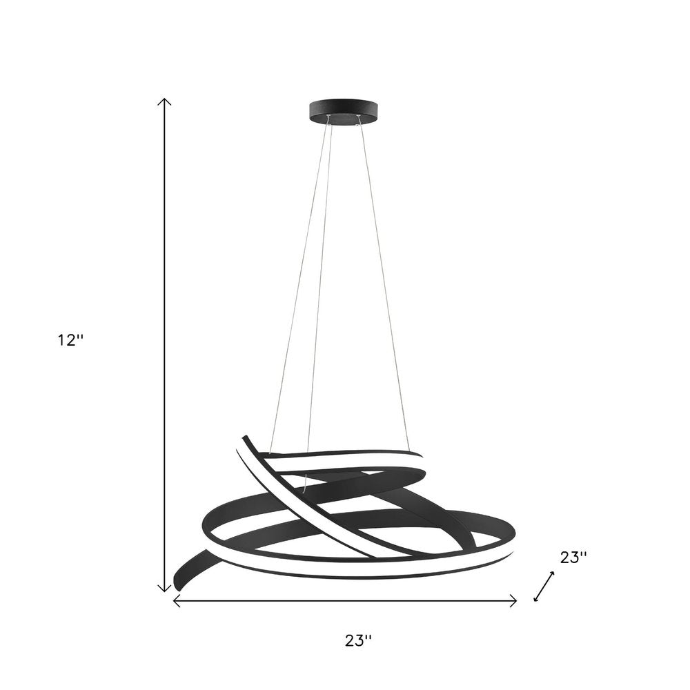 Black Metal LED Dimmable Smart Enabled Chandelier HomeRoots