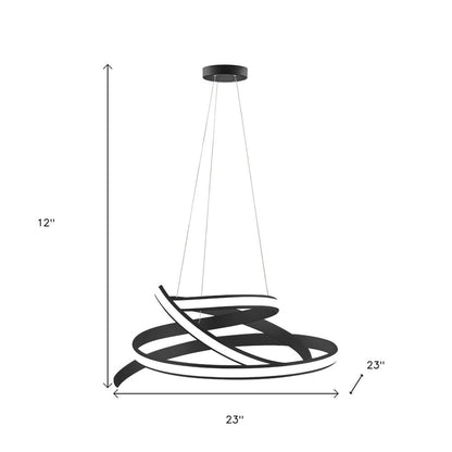 Black Metal LED Dimmable Smart Enabled Chandelier HomeRoots
