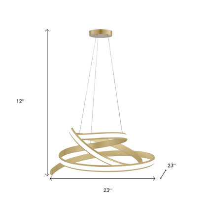 Gold Metal LED Dimmable Smart Enabled Chandelier HomeRoots