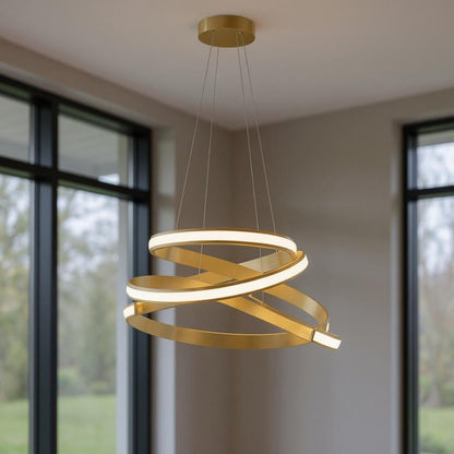 Gold Metal LED Dimmable Smart Enabled Chandelier HomeRoots