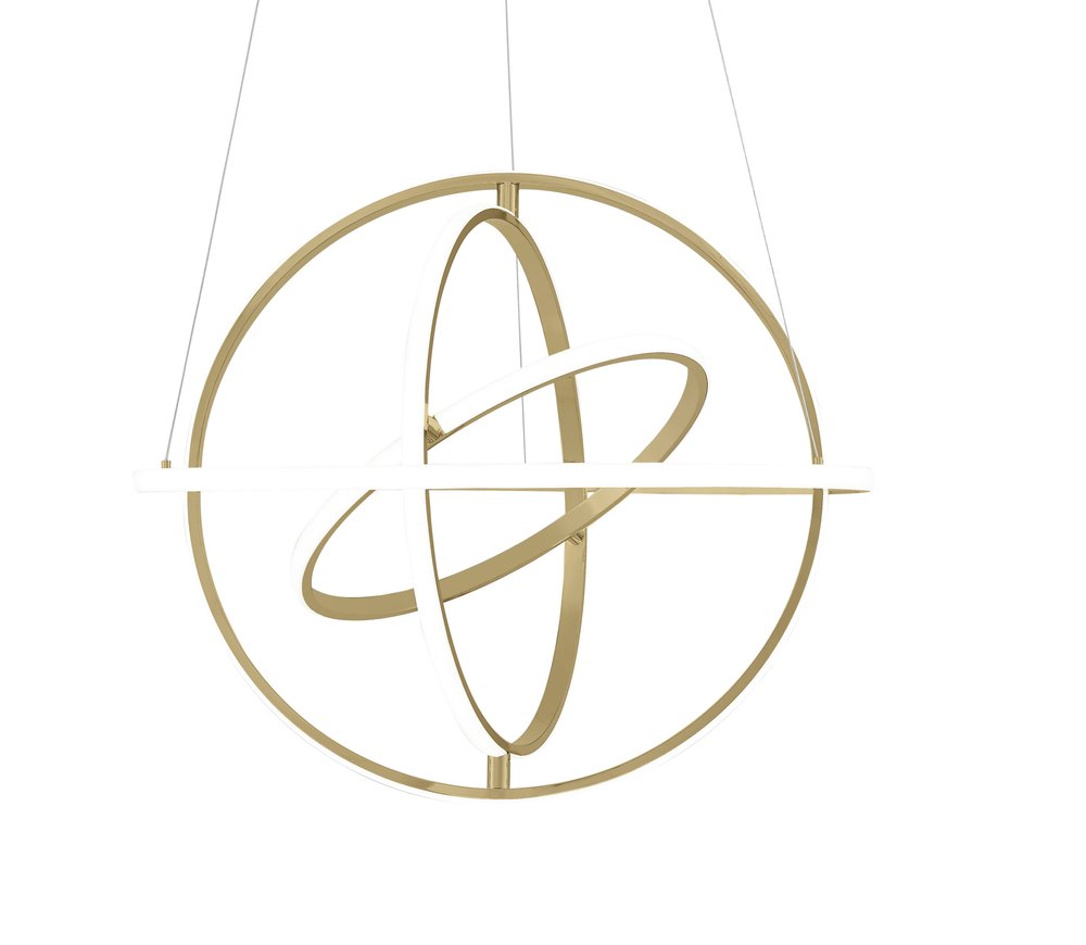 Gold Metal LED Dimmable Smart Enabled Chandelier HomeRoots