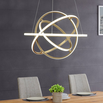 Gold Metal LED Dimmable Smart Enabled Chandelier HomeRoots