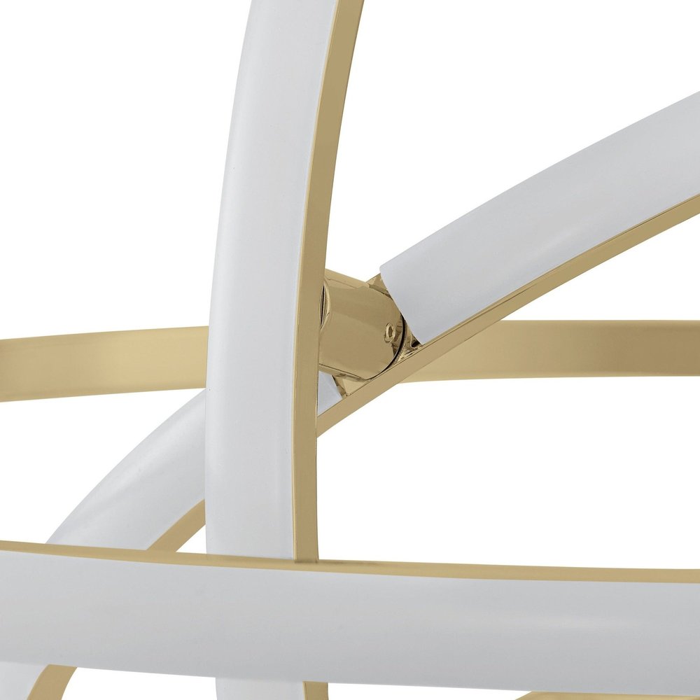 Gold Metal LED Dimmable Smart Enabled Chandelier HomeRoots